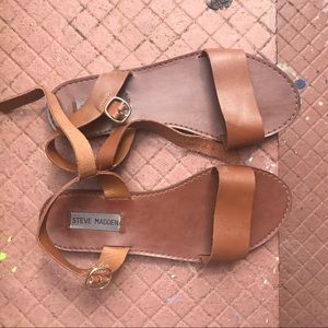 Steve Madden Brown Leather Sandals